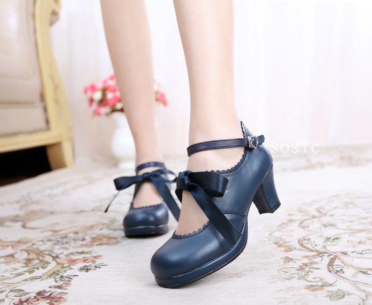 Dark Blue & 6cm heel + 1cm platform