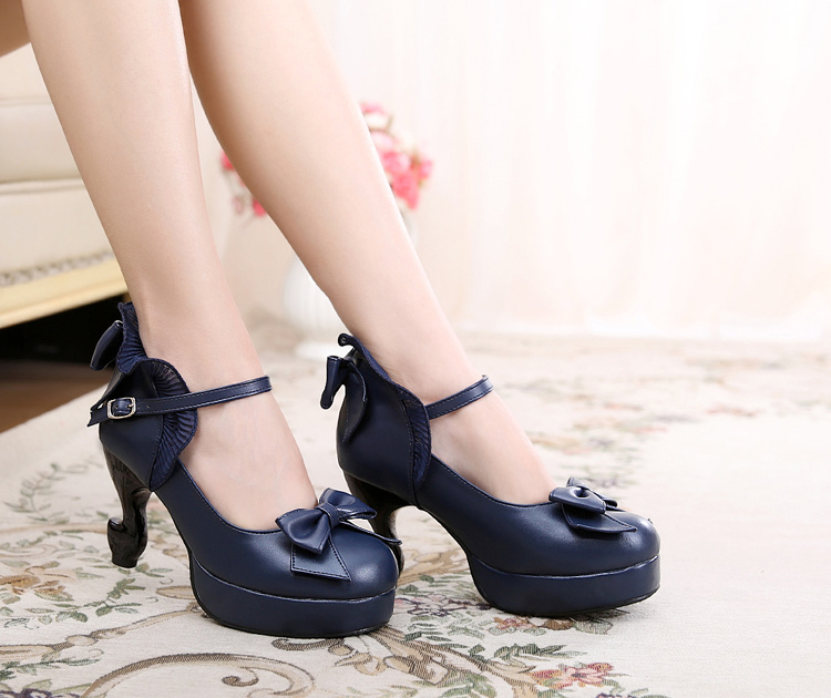 Dark Blue & 9cm heel + 2.5cm platform