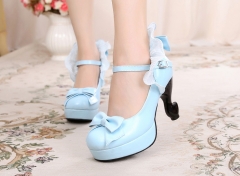 Table Legs Style Heels Sweet Lolita Shoes Tea Party Shoes