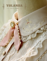 Yolanda -Bunny's Herbology- Lolita Blouse with Beautiful Embroideries on Collar and Sleeves