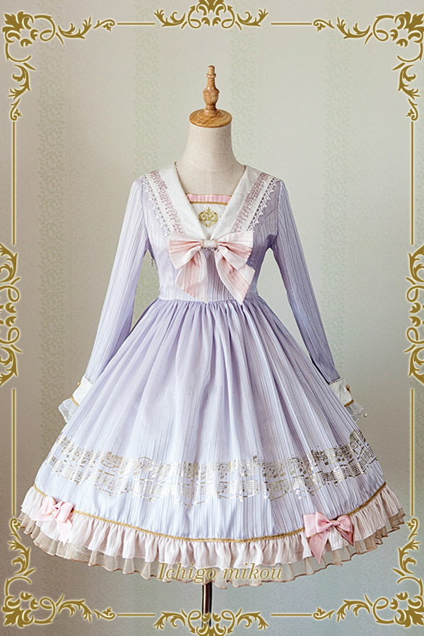 IchigoMiko -Ballad By The River Seine- Sailor Style Lolita OP Dress