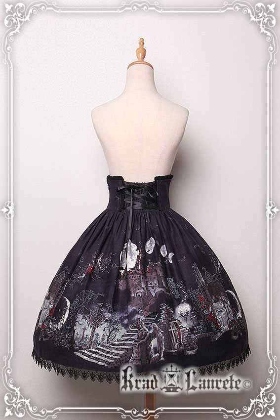 Krad Lanrete +Transilvania moonlight+ Gothic Lolita High Waist Skirt