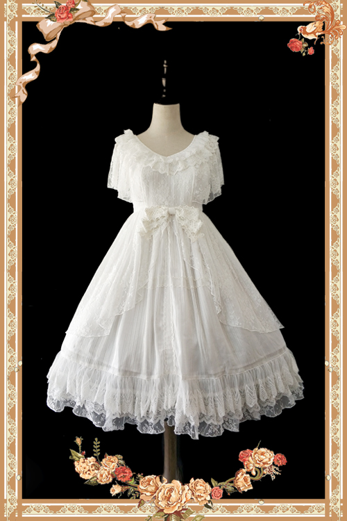 Infanta -Obsidian- Unicolor Classic Lolita Jumper Dress with Cape