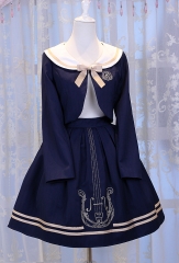 Chess Story -The Magic Music Academy- Embroidery Lolita Short Jacket and Skirt Set