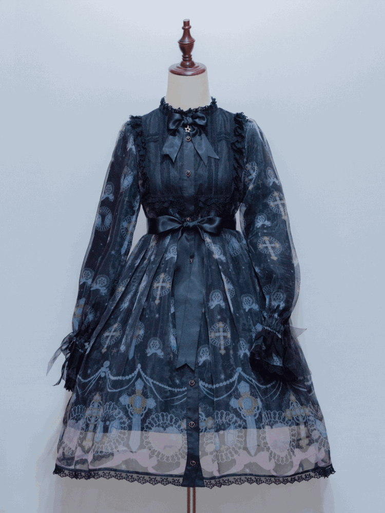Angelcat -Jeweled Crosses- Gothic Lolita OP Dress