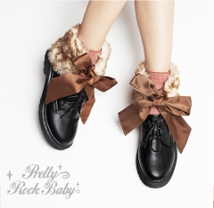 Pretty Rock Baby -Snow Deers- Sweet Lolita Shoes Fur Covers