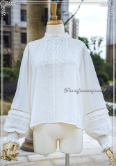 Surface Spell -Le miroir vacant- Embroidery Lace Vintage Lolita Blouse
