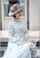 Surface Spell -Le miroir vacant- Embroidery Vintage Lolita OP Dress