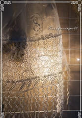 Surface Spell -Le miroir vacant- Embroidery Lace Vintage Lolita Shawl