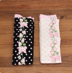 Lolita Flower Printed Cotton High Socks - Same Day Shipment