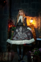 [OP Dress Full Set] Sweet Death Gothic Lolita OP Dress Full Set