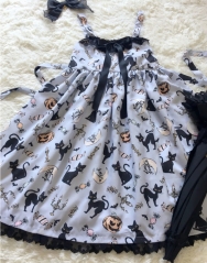 Little FairyTale -Halloween Black Cat- Lolita Jumper Dress