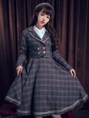 Rainbowy -Top Student- College Style Vintage Classic Lolita Short Jacket