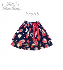 Pretty Rock Baby -Strawberries Floating In The Universe- Sweet Lolita Skirt
