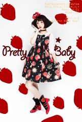 Pretty Rock Baby -Strawberries Floating In The Universe- Sweet Lolita OP Dress