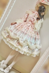 Dreaming Cat -The Fairy Movement- Sweet Classic Lolita Hime Sleeves OP Dress (Version II)