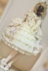 Dreaming Cat -The Fairy Movement- Sweet Classic Lolita Hime Sleeves OP Dress (open front version)