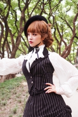 Surface Spell -Gothic Academy- Striped Lolita Vest