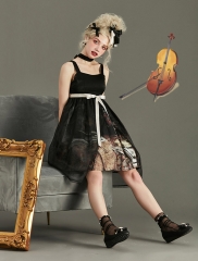 Larmes d'Anges -Long Melodies- Vintage Classic Casual Lolita JSK (with overskirt version)