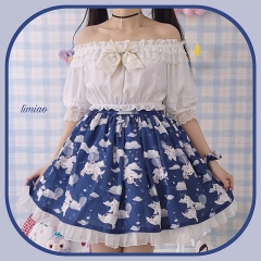 Miss Point -The Flying Cats- Sweet Lolita Skirt