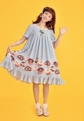 Summer Fairy -Doughnuts- Sweet Casual Lolita OP Dress Set (Lucky Pack)