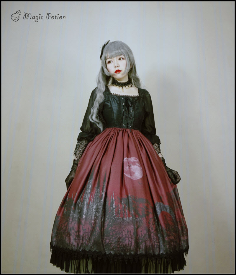 Magic Potion -Moon Castle- Gothic Lolita OP Dress (Mid-length Sleeves ...