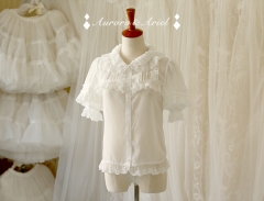 Aurora Ariel -The Song of Cicadas- Lolita Blouse (short sleeves version)