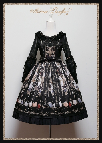 Avenue Denfer Peri's Workshop ロリィタ JSK Avenue Denfer -Fairies Workshop- Vintage Classic Lolita Open Front JSK