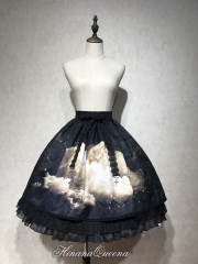 Hinana -The Cloudy Moon Night- Gothic Lolita Skirt