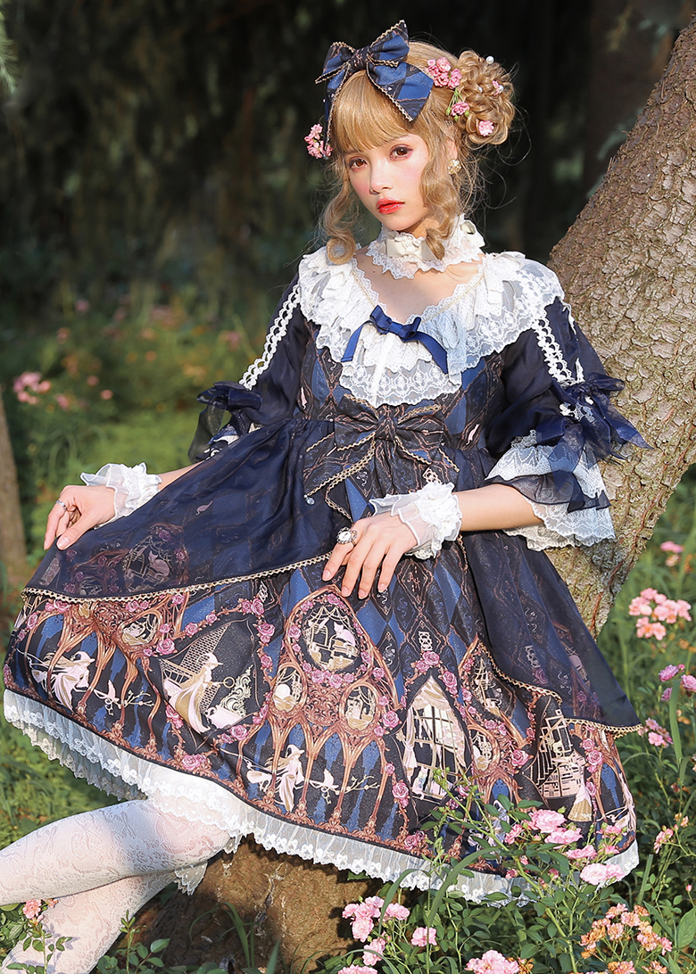 Angel's Heart -The Rose Witch- Lolita OP Dress (Mid-length Sleeves Version)