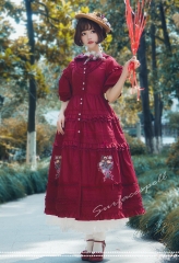 Surface Spell -The Thyme- Embroidery Vintage Classic Lolita OP Dress