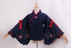 Sakya Lolita -Princess Goldfish- Kimono Style Wa Lolita Embroidery Haori Blouse