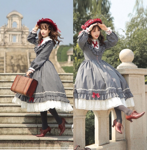 Fantastic Wind -The Florentine Traveller- Classic Lolita OP Dress