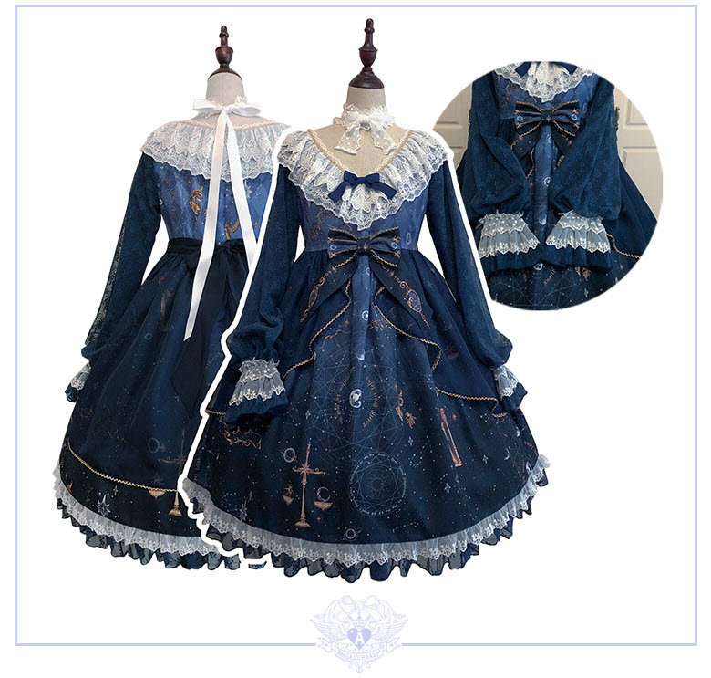 Angel's Heart -Mysterious Milky Way- Vintage Classic Lolita OP Dress