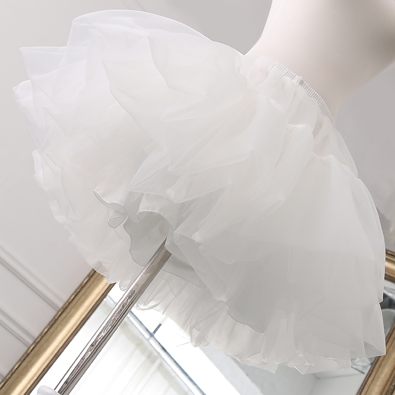 A-line Shaped Glass Yarn 42cm Long Puffy Lolita Petticoat