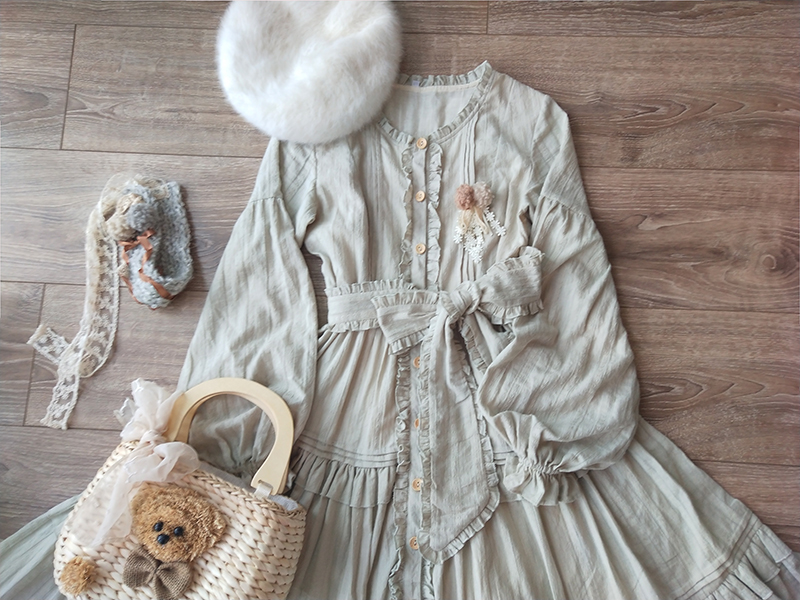 Lucky BABY -Lily's Garden- Vintage Classic Lolita OP Dress