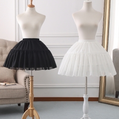 Bell Shaped A-line Shaped Adjustable Chiffon 46cm Long Lolita Petticoat