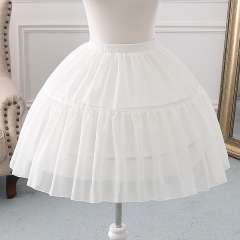 US$ 14.99 - Lace and Chiffon Bell Shape 55cm Long Adjustable Puffy Level  Lolita Petticoat - m.