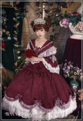 Hinana -Victoria- Vintage Classic Lolita OP Dress and Cape Set