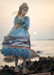 FunCcino -The Deserted Castle on the Sea- Vintage Classic Lolita OP Dress