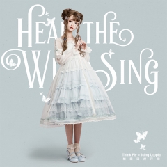 ThinkFly X Icing Utopia -Hear the Wind Sing- Vintage Classic Lolita Overdress (outlayer dress)