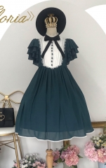 Unideer -Memory of Floria- Vintage Classic Lolita OP Dress (Chiffon Fabric Version)