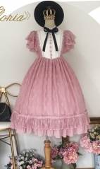 Unideer -Memory of Floria- Vintage Classic Lolita OP Dress (Lace Fabric Version)
