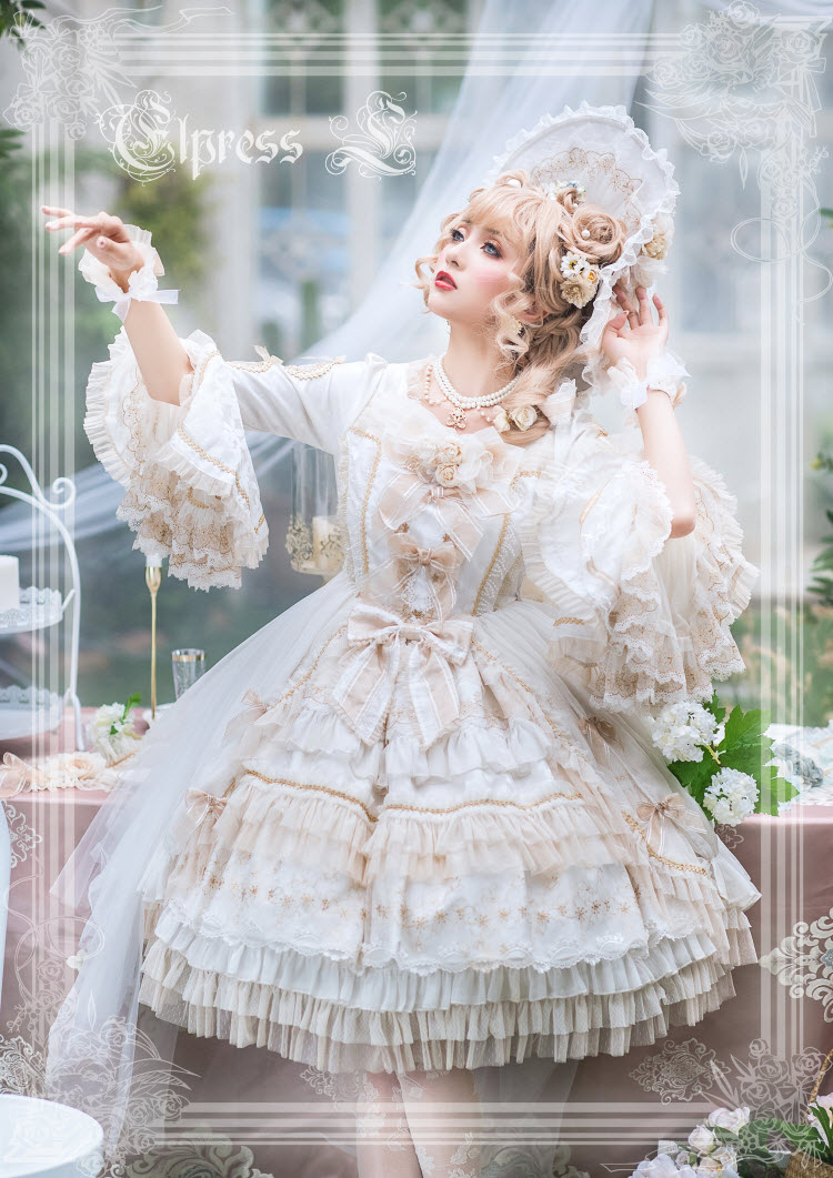 Elpress L -The Island of Fairies- Vintage Classic Lolita OP Dress