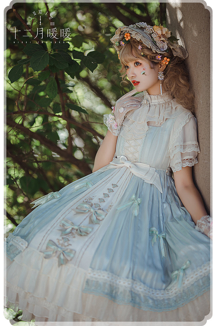 Nikki Tomorrow -Travel in the Dream- Vintage Classic Lolita Dress Set