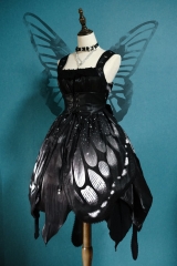 The Butterfly of the Night Gothic Lolita Corset JSK (Normal Waist Version)