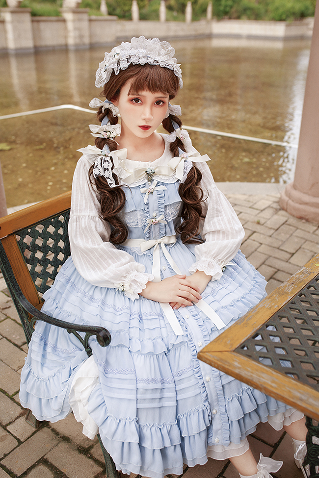 The Afternoon Garden Vintage Classic Lolita JSK, Skirt and Blouse