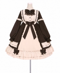 The Wonderland Academy Vintage Classic Lolita OP Dress and Match Headbow