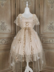 This Time -The Elegant Butterfly- Vintage Classic Lolita JSK and Outlayer Dress Set