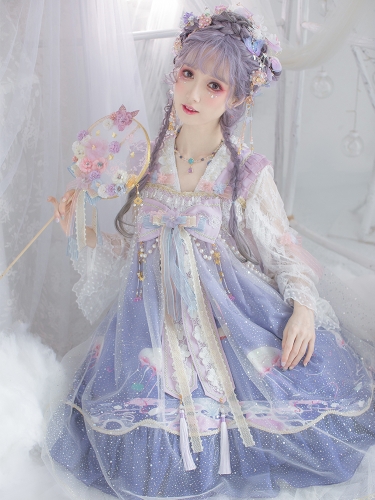 The Moon on the Quiet Sea Qi Lolita JSK + Match Blouse Set